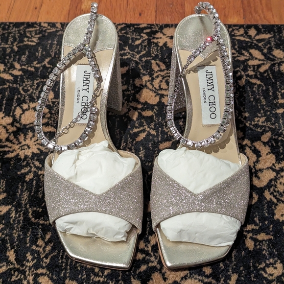 Jimmy Choo Crystal Embellished Sandals - Picture 1 of 8